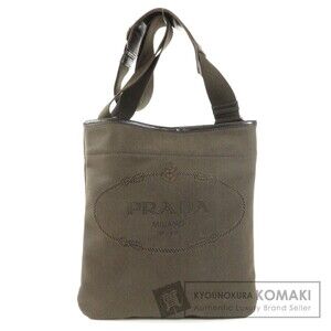 Prada Jacquard Logo Flat Crossbody Bag Corda Bruciato brown